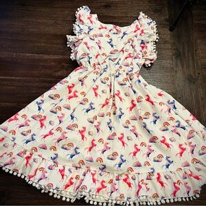 Lola + The Boys Unicorn and Rainbow Dress